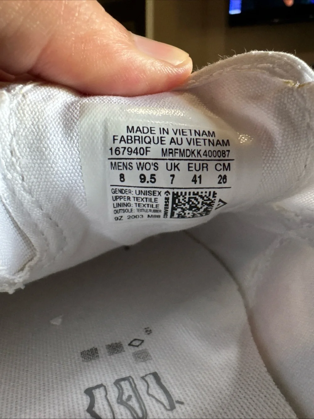 Converse CTAS Double Gore Slip Men/Women Slip On White 167940F M8- W9.5 In Box